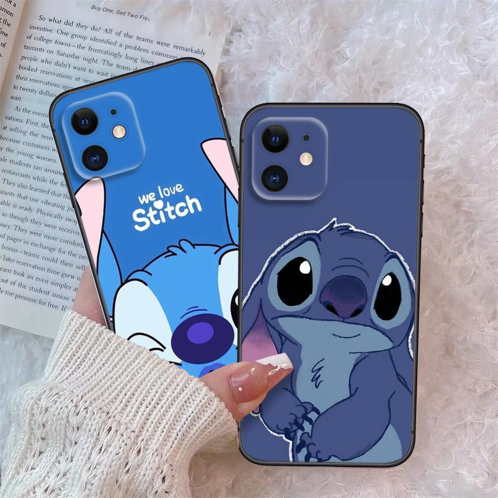 Cute Cartoon Stich Lilo Stitch cute Soft Silicone Phone Case for iPhone 15 14 Plus 13 12 11 X XS XR Pro Max Mini 8 7 Plus