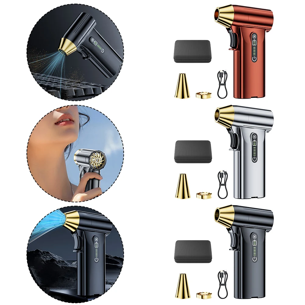 Lightweight Cordless Turbo Blower with Type C Fast Charging for Multi Purpose Cleaning Tasks at Home or Outdoors