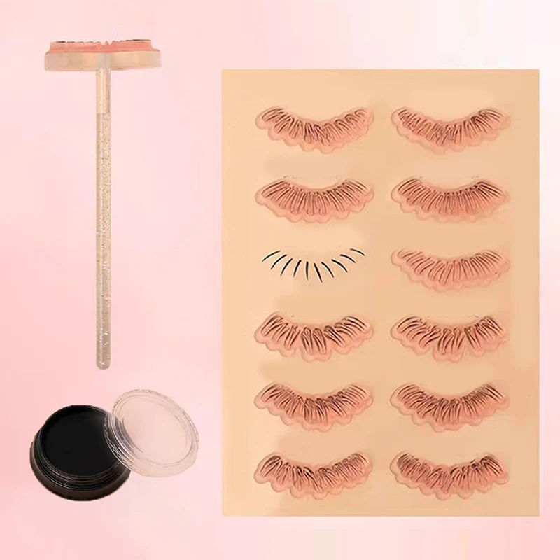 Silicone inferior cílios delineador carimbo cílios extensão tinta diy selo tinta cosmética lash eyeline ferramentas preguiçoso eyeline selo maquiagem