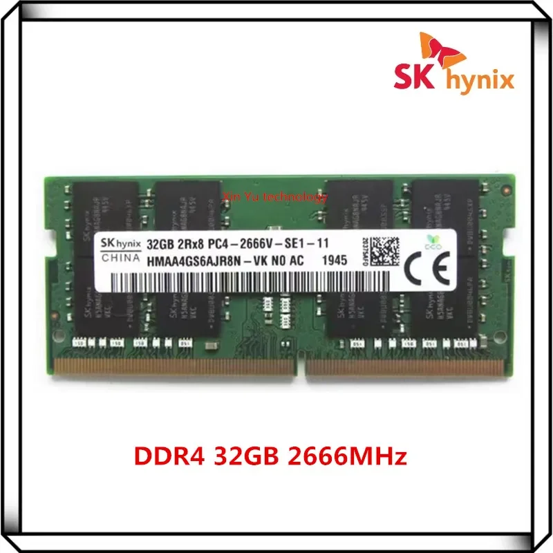 

SK Hynix DDR4 32GB 2Rx8 2666V PC4 2666MHz Original SO-DIMM RAM Notebook laptop memory 32G
