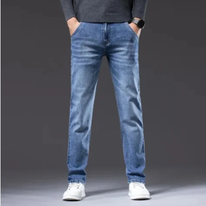 Good Quality Black gray blue Skinny Jeans Men Spring Summer Slim Fit Denim Jeans Men Cotton Stretch Denim Pants Cowboy FX839H