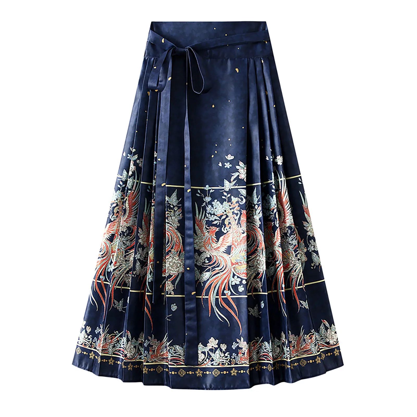 2024 Spring And Autumn Horse Face Skirt Hanfu Clothing Skirt National Style New Skirt Half Pleated Skirt Sparkly Skirt For Women