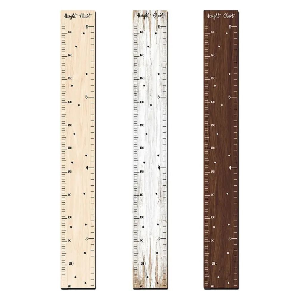 New Wood Kids Growth Chart Wall Mount Foldable Puzzle Height Ruler Splicing Height Measuring Chart Bedroom