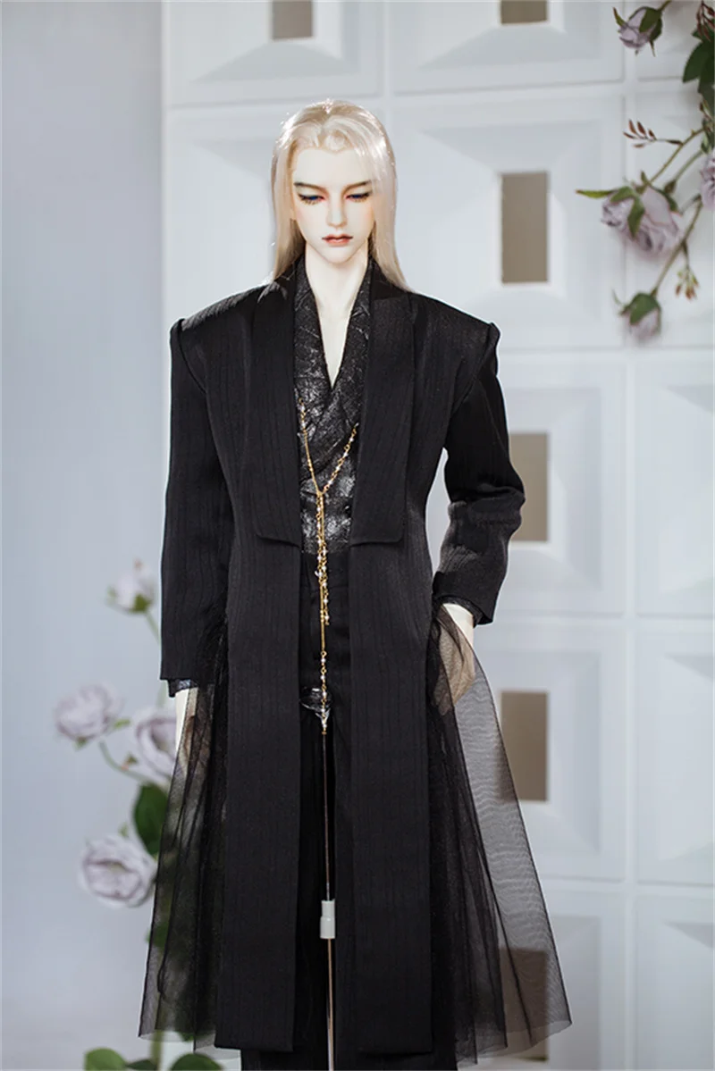 [Custom Made] BJD Gentleman Design Style Long Jacket Textured Shirt Wide Leg Pants Mesh Smock for Uncle SD17 Soom ID75 ID72 EID