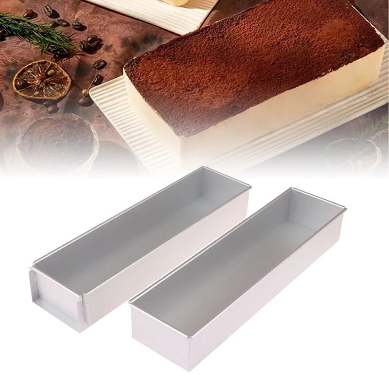 Professional Aluminium Alloy Loaf Bread Mold Long Cake Tiramisu Pan Activity Edge Durable Flat Toast Mold Home