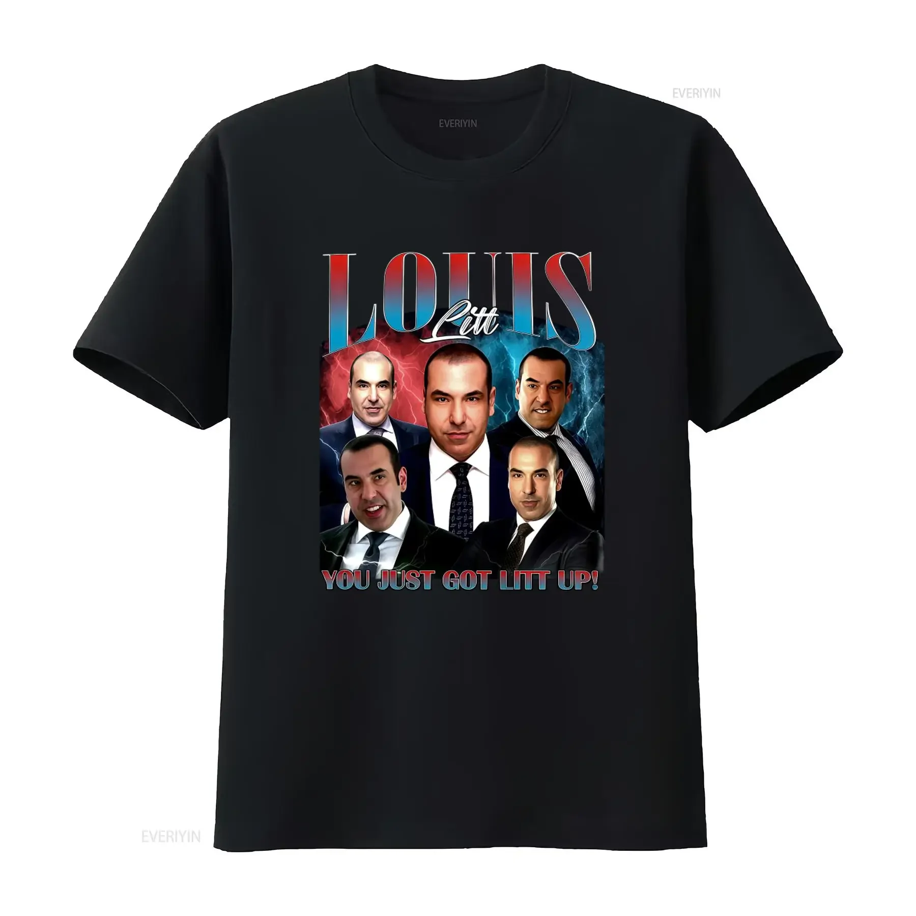 Louis Litt Suits Movie T Shirt You Just Got Up Harvey Specter Fan Tv Show Design vintage Washed Casual Breathable homme fashion