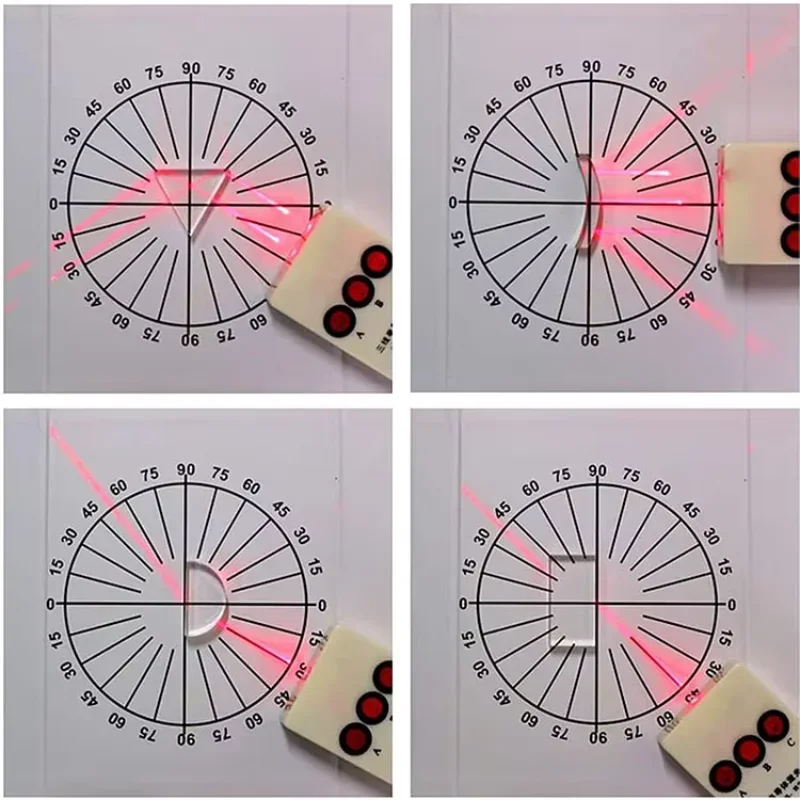 실험실 장비 광학 프리즘 오목 볼록 렌즈 프리즘 세트 교육용 광학 키트 청소년 선물