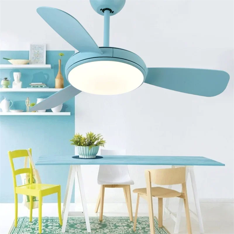 DEBBY Ceiling Fan LED Light With Remote Control 3 Colors 220V 110V Modern Decorative for Rooms Dining Room Bedroom