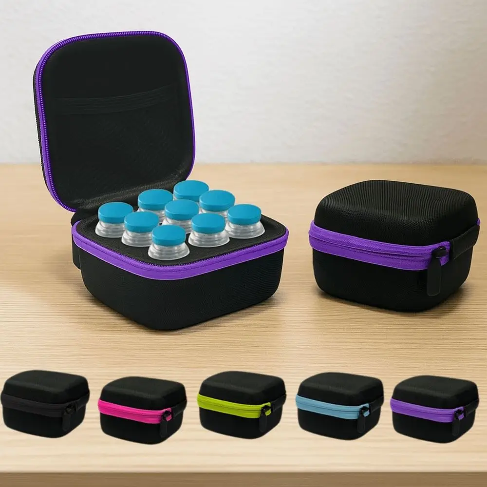 

10ML 9 Vials Storage Case EVA Large Capacity Insulin Vial Protector Wear-resistant Waterproof Essentials Oil Case for Home