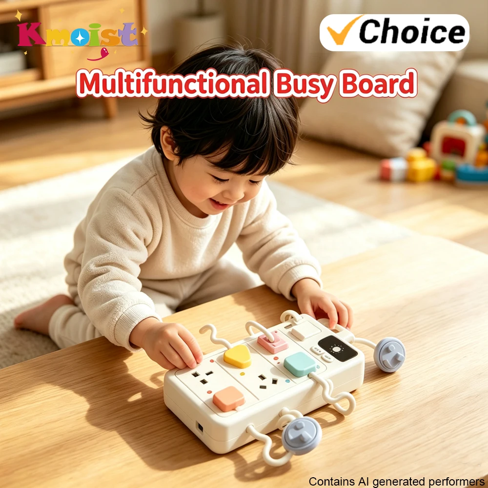 Busy Board Simulations-Steckdosen-Schalter Kinder-Trainings- und Lernspielzeug für Jungen und Kinder Geburtstagsgeschenke