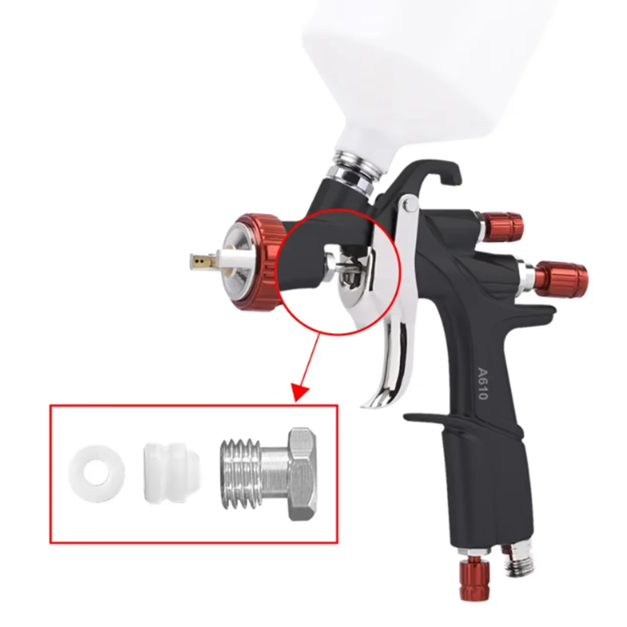 AEROPRO A610 Needle Spray Gun Repair Set  Foam Gasket Sealing Washer And Direction Screw LVLP Air Spray Gun Repair Sets ﻿
