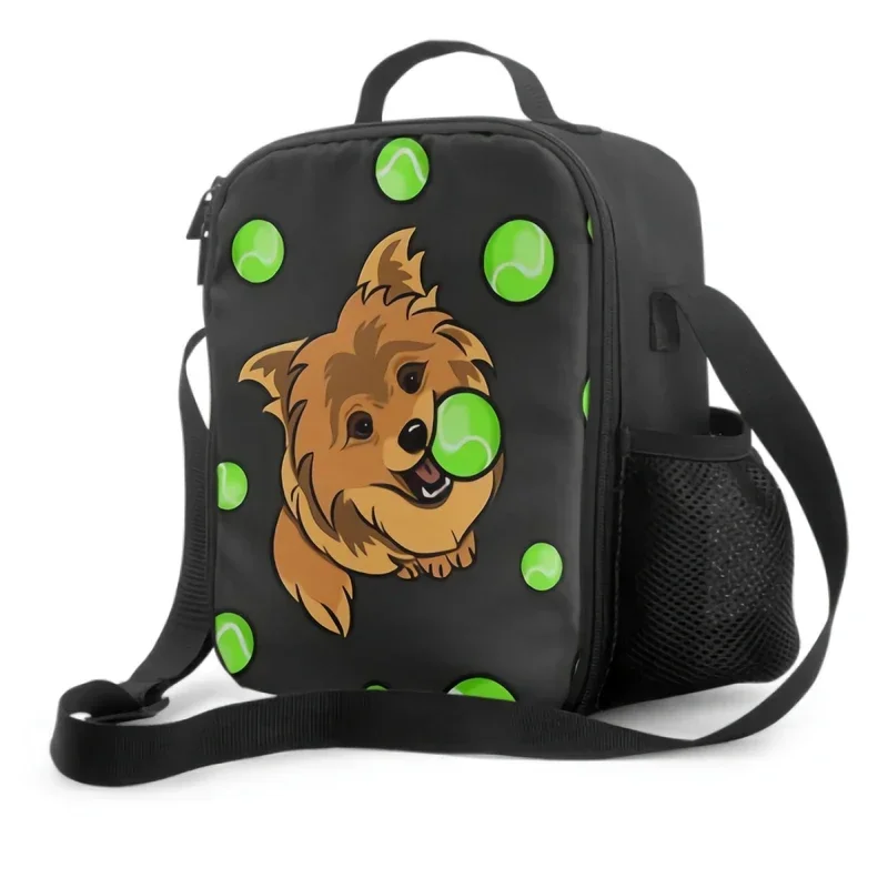 

Cute Dog Playing Ball Lunch Box Insulated Meal Bag Animal Theme Lunch Bag Food Container for Boys Girls School Travel Picnic