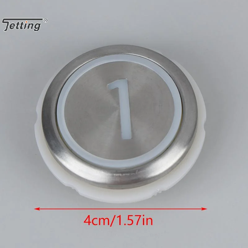 1 قطعة أزرار المصعد لأزرار المصعد المستديرة المصنوعة من الفولاذ المقاوم للصدأ/أزرار رقمية 1-6/أزرار لأعلى/تشغيل/إيقاف #6