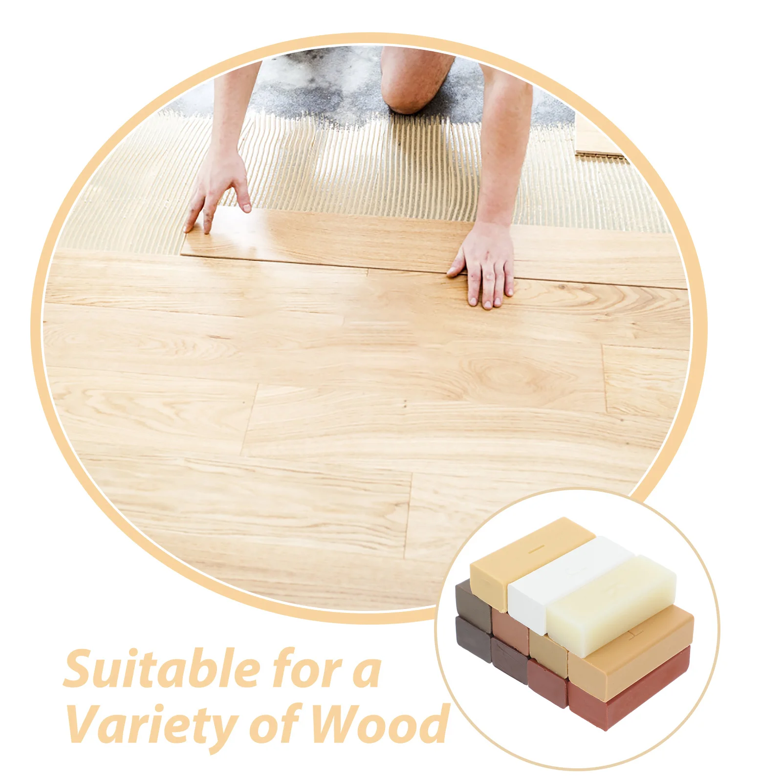 11 قطعة طقم تصليح شمع الأرضيات الخشبية 11 لونًا من الخشب الصلب شمع تلميع الأرضيات طويل الأمد #6
