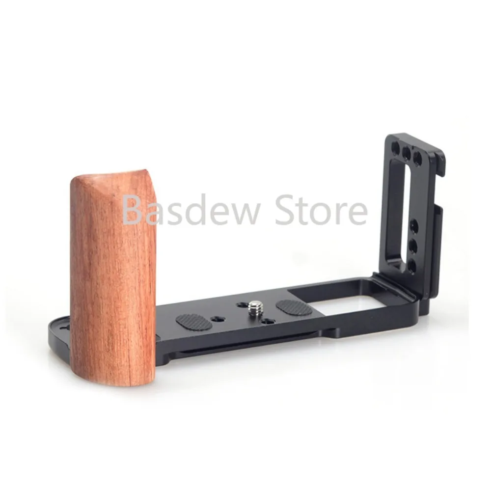 Suitable for Fuji Medium Frame Gfx50r Camera Wooden Handle Quick Shoe L Type Vertical Camer Holder Photography DSLR Accessories