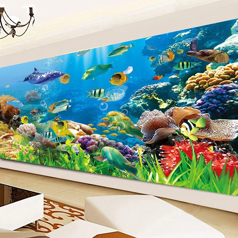 

DIY 5D Sale Diamond Embroidery, Mosaic, Underwater World,Ocean Fish, Full, Painting Cross Stitch