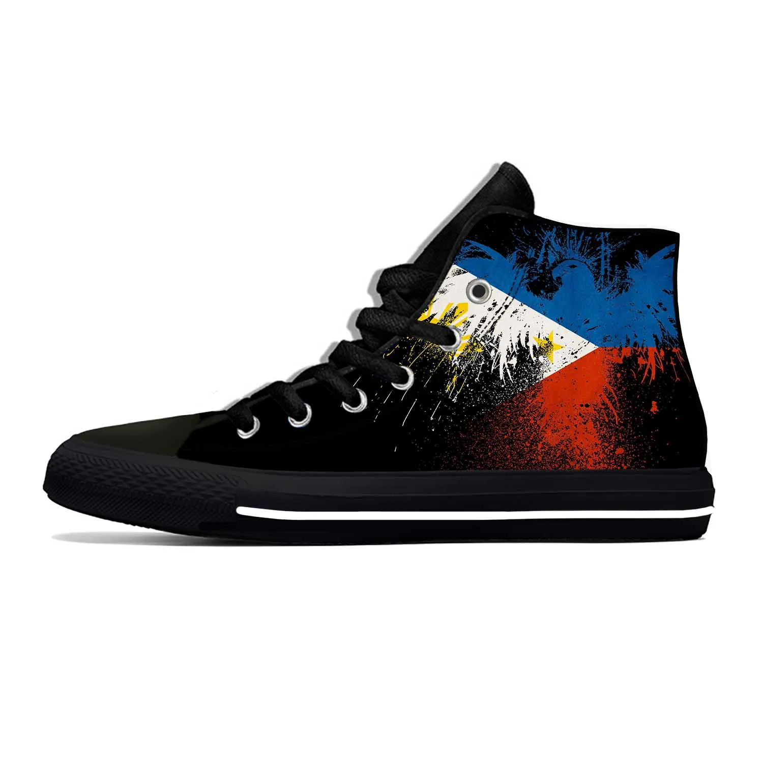 Hot Philippines Philippine Flag Patriotic Casual Shoes High Top Lightweight Latest Board Shoes Breathable Men Women Sneakers