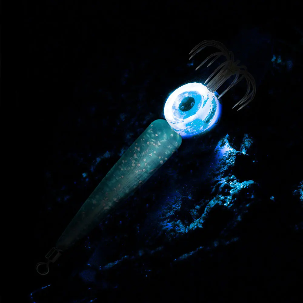 

Luminous Squid Hook Sea Fishing Octopus Hook with LED Flash Underwater Light Umbrella Hook for Enhanced Nighttime Catching