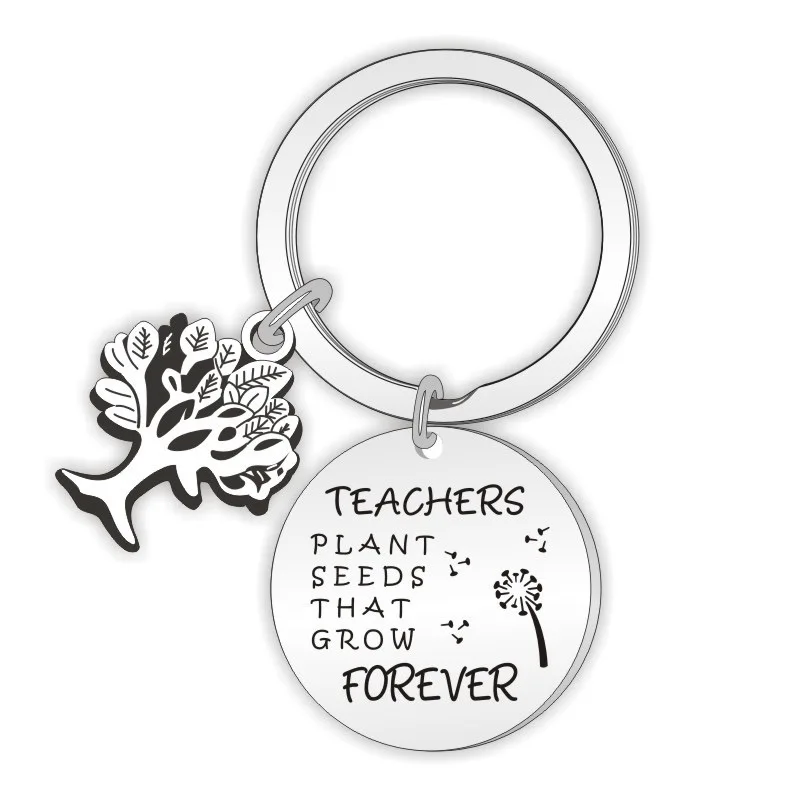 Creative Stainless Steel Keyring, Teachers' Day Birthday Christmas Day Graduation Season Grateful Gift To Teachers