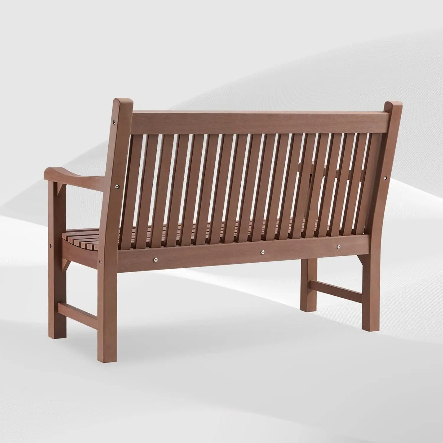 Banc de jardin en bois XR, banc d'extérieur tous temps qui ne pourrit et ne se décolore jamais, imbibé pour le jardin, le porche, 2 hypothèques