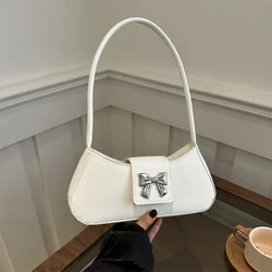 Fresh and Fashionable Bow Commuter Armpit  2024 New Bag Personalized Versatile Temperament Shoulder Bag Handbag