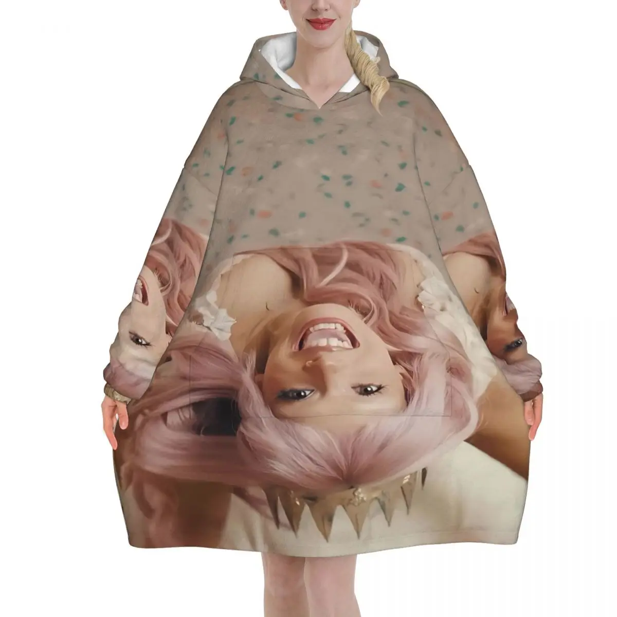 HADES SACRIFICE Melanies Martinez Blanket Hoodie Oversized Wearable Sweatshirt Blanket Warm Gifts for Women Girls Girlfriend