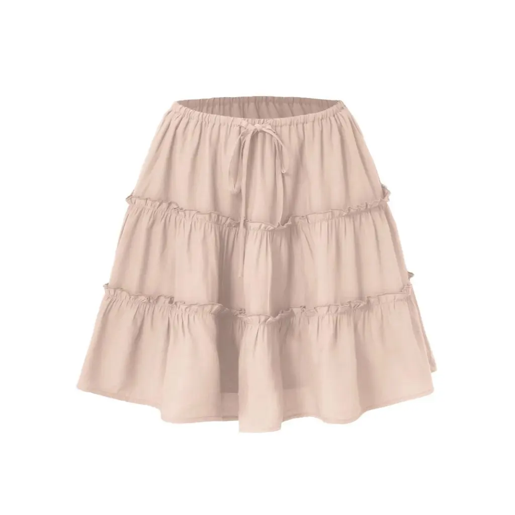 

High Waist Women's Lace-Up Adjustable Skirt Anti-Light Pants European And American Style Fashion for Women