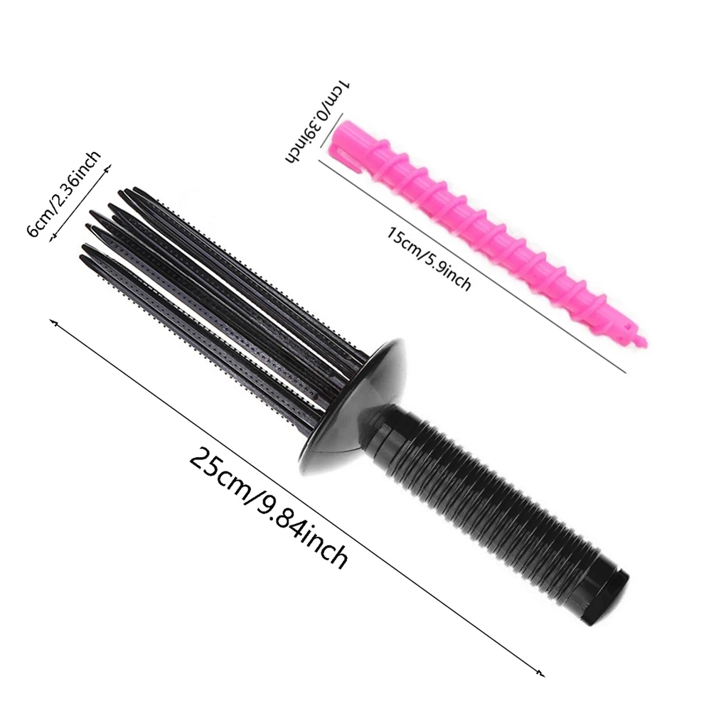 Fluffy Curly Hair Comb Set para Mulheres, Ferramentas de Curling, Parafusos Coloridos, Parafusos Styling, 21Pcs