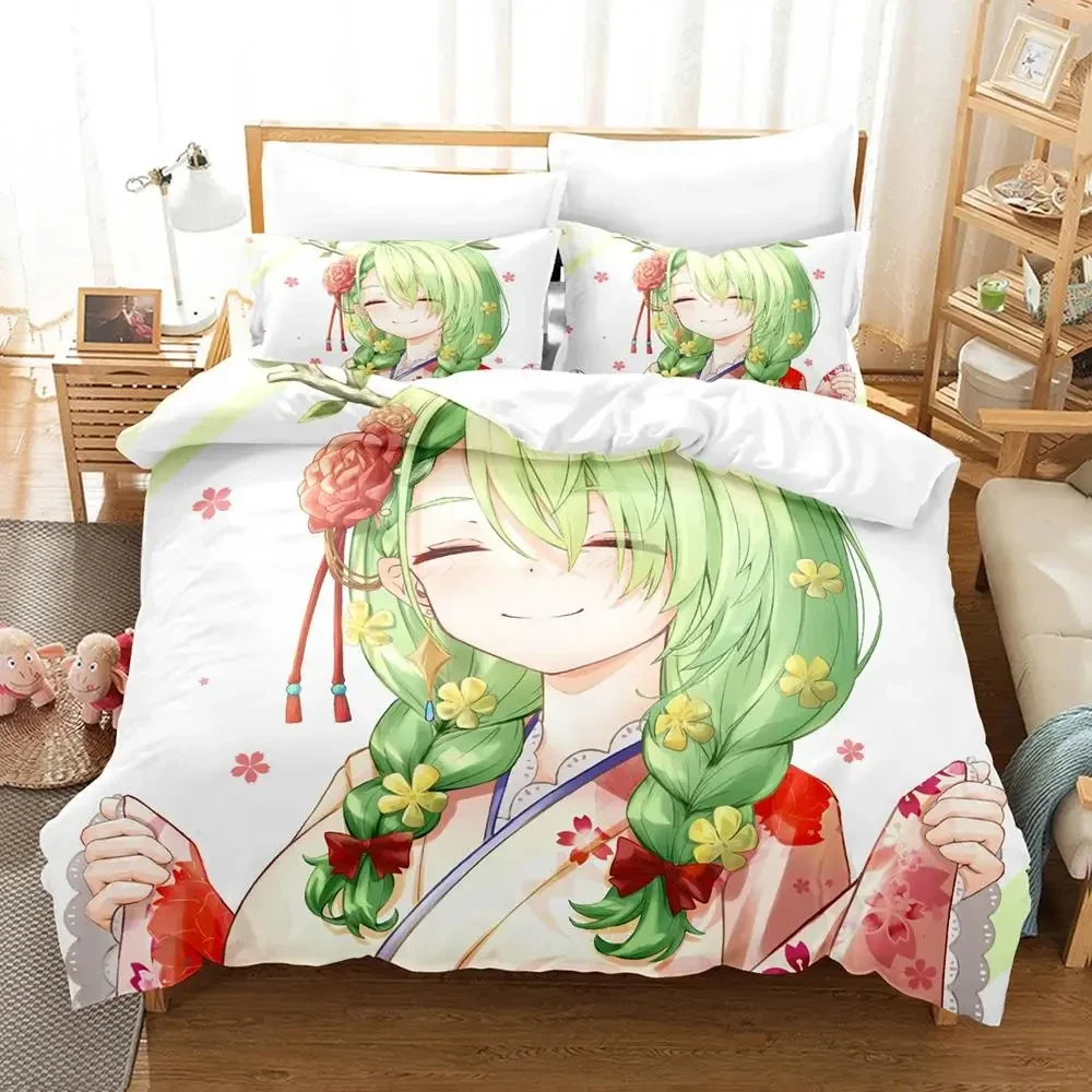 Anime Ceres Fauna Ch. hololive-EN Bedding Set Duvet Cover Bed Set Quilt Cover Pillowcase Comforter king Queen Size Boys Adult