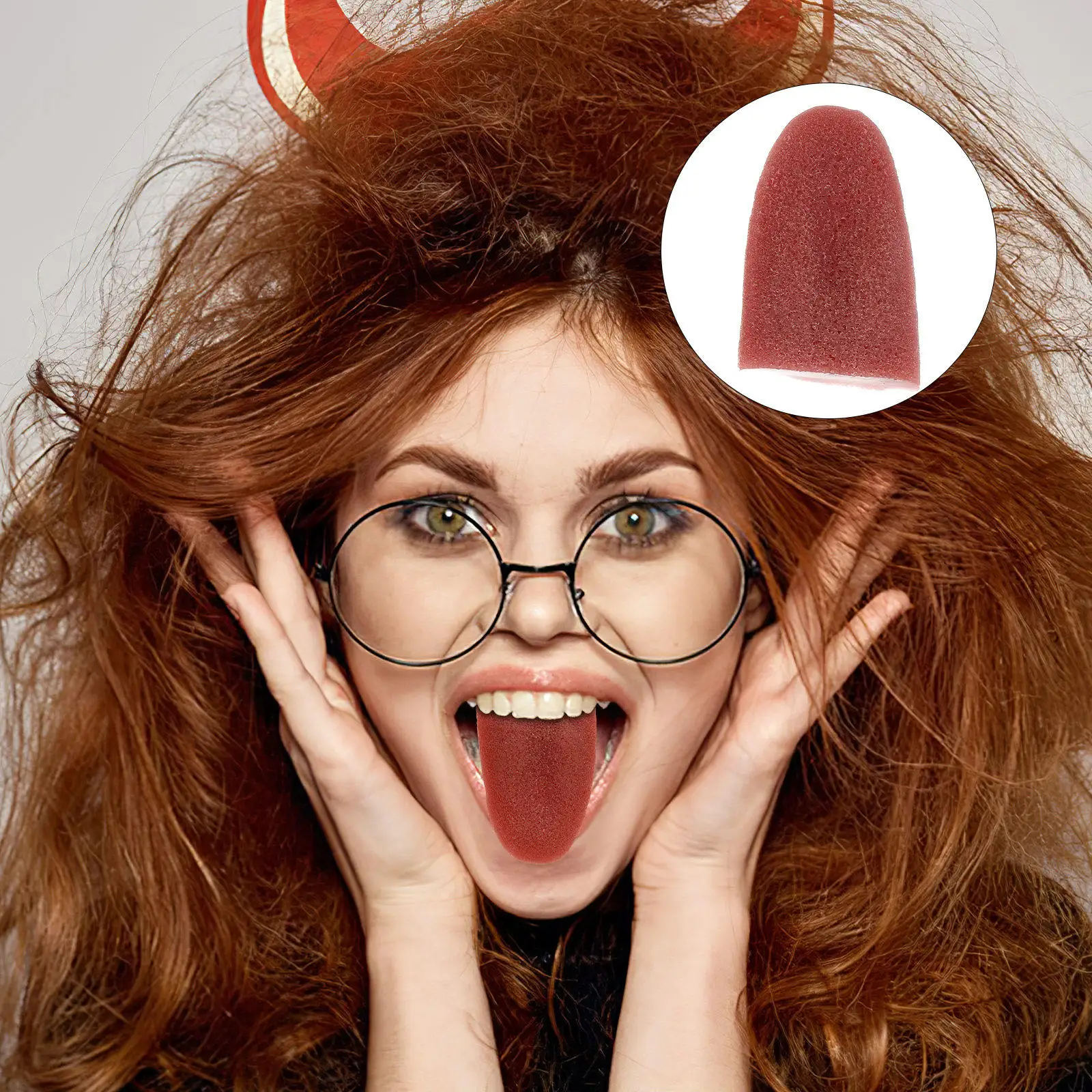 

3Pcs Fake Silicone Tongue Props Artificial Simulation Tricky Decoration Halloween Party Festival Prank Supplies Cosplay