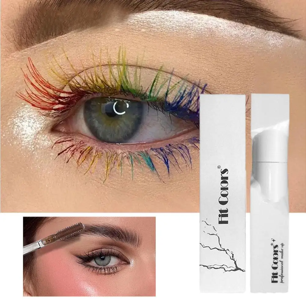 Farbe Mascara wasserdicht schnell trocknen Wimpern Curling Verlängerung rot grün Tinte weiß Make-up Auge blau lila schwarz Mascara la w9n1