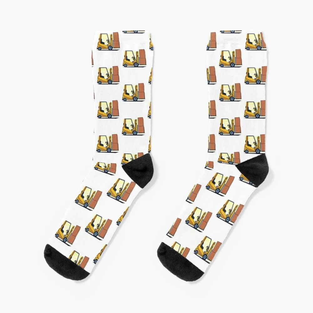 

that shows a forklift. Socks cute sports stockings Socks Female Men's