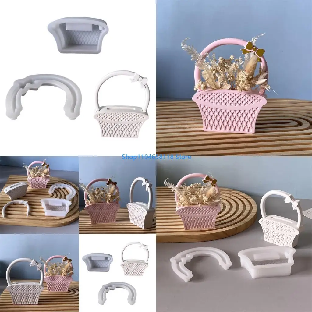 

Multipurpose Silicone Flower Pot Mold For Creative Plaster Resin Crafts Wall Art Homes Decoration