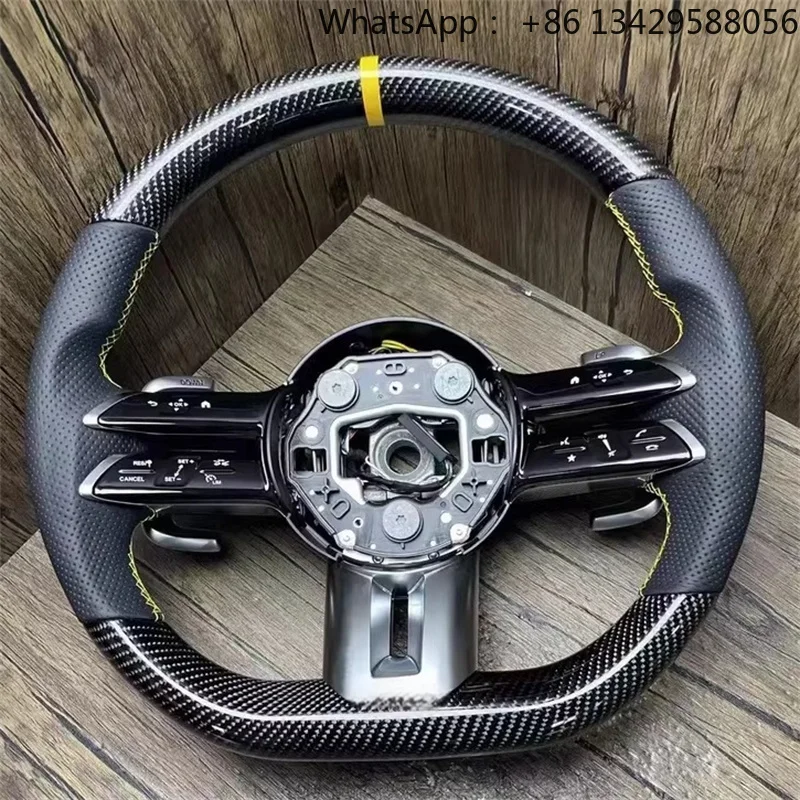 Carbon Fiber Steering Wheel for Mercedes Benz A35 A45 C63 C43 E53 E63 G63 G500 G55 AMG GT S63 GLE63 GLA45 W223 Steering Wheel