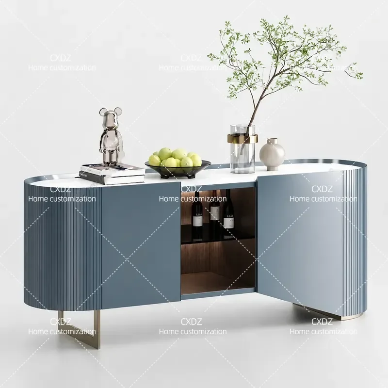 Nordic Piano Finish Dining Sideboard Creative Art Entryway Cabinet Modern Simple Tea Storage Locker Complete