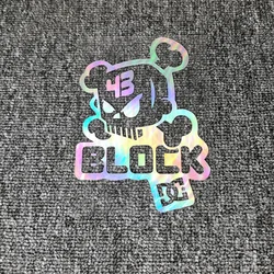 Car Stickers DC Ken Block 43 Skulls Reflective Decals For Fuel Tank Cap Windshield Trunk Bumper Motorcycle SkateBoard Laptop