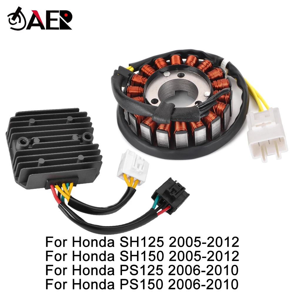 Generator Stator Coil + Voltage Regulator Rectifier for Honda SH125 SH150 2005-2012 PS125 PS150 2006-2010 SH PS 125 150