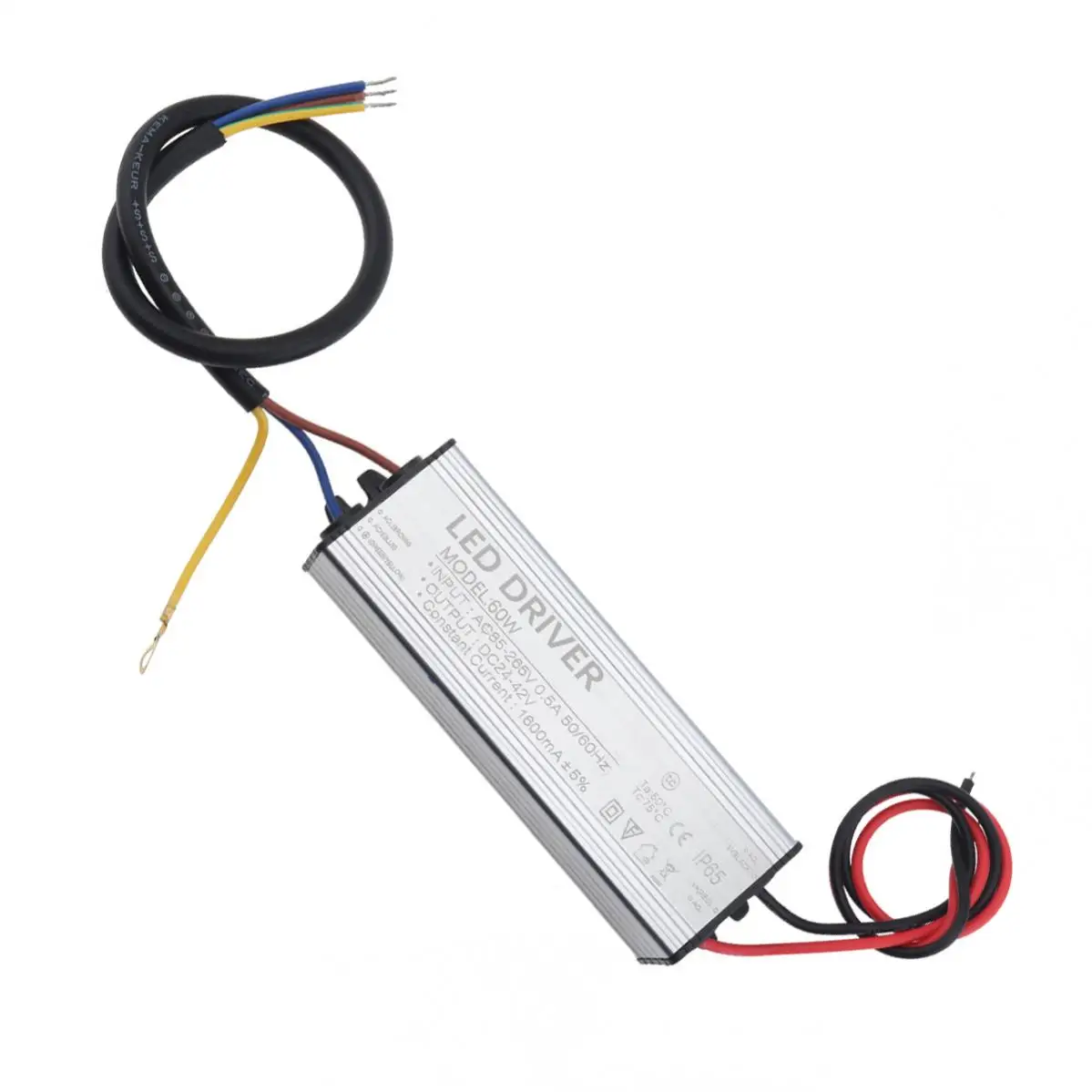 Imagem -04 - Waterproof Led Driver 85265v ac to 2442v dc Led Power Supply Transformer Adapter Drive Power Supply 60w