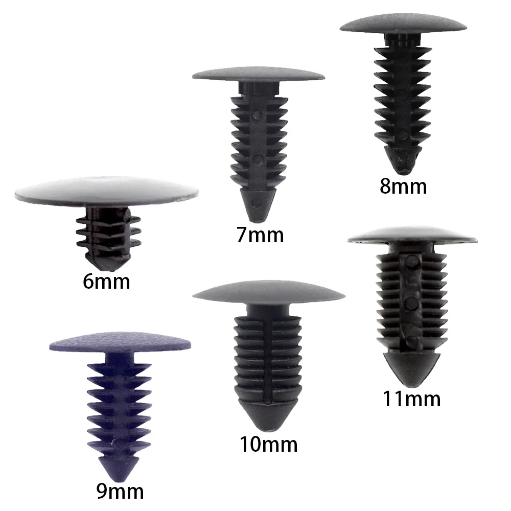 Trim Panel Clip 5mm 6mm 7mm 8mm 9mm 10mm 11mm Hole Car Moulding Clip Plastic Screw Fasteners Auto Roof Tailgate Lining Rivet