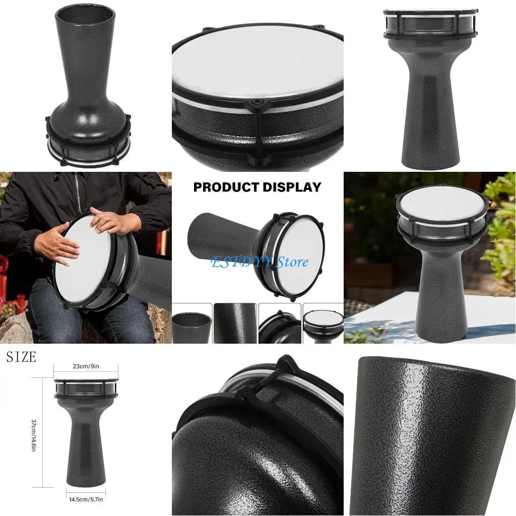 

G6DE African Drum 8Inch African Djembe Bongos Hand Drum Percussion Musical Instrument Decorations Gift with Colorful Pattern