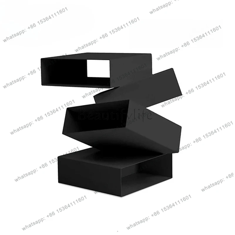 

Italian Minimalist Designer Overlapping Living Room Sofa Edge Corner Few Modern Special-shaped Bedroom Bedside Table