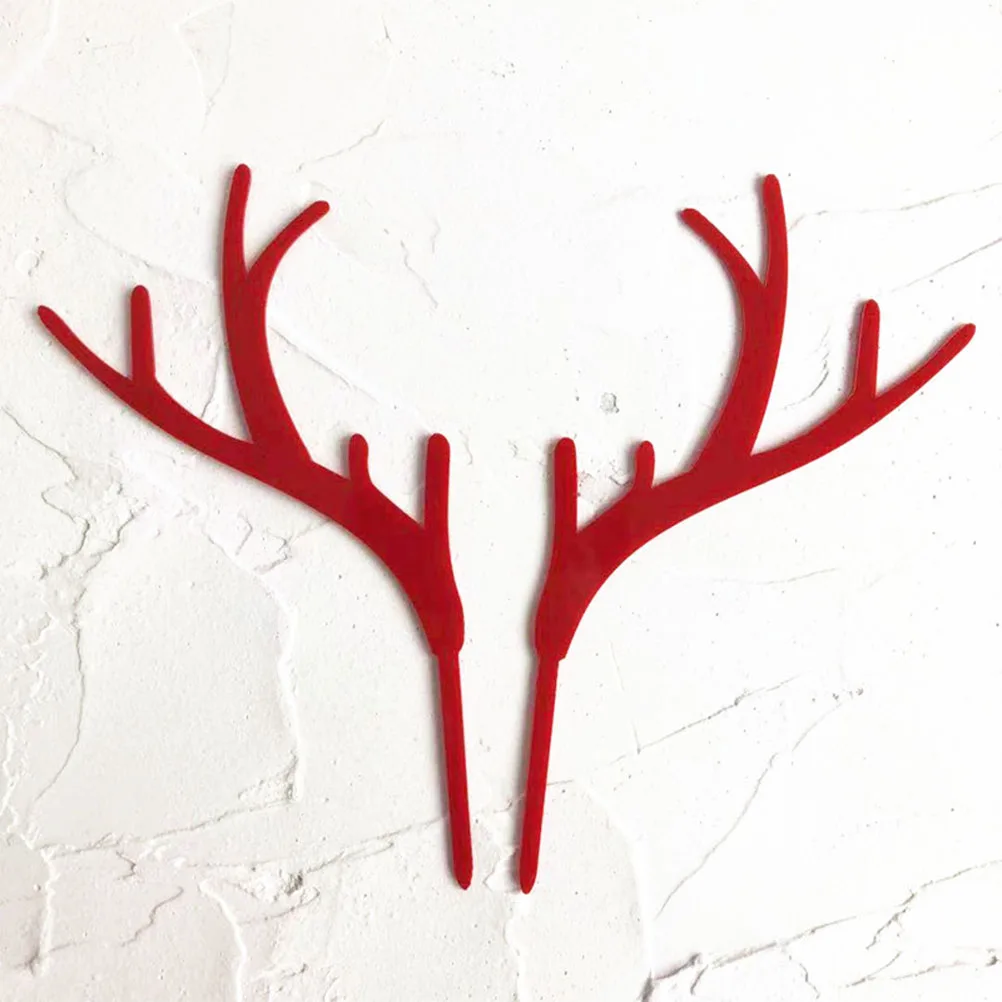 

7 Pairs Cake Topper Deer Antler Decoration Card Insert Christmas Gifts for Adults Bee Miss Antlers