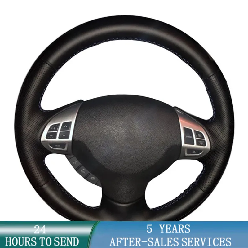 

Customized Car Steering Wheel Braid Cover Anti-Slip Leather For Mitsubishi Lancer EX10 Lancer X Outlander ASX Colt Pajero Sport