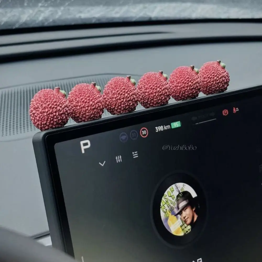 

Simulation Lychee Car Ornament Simulation Fruit Cartoon Shape Center Console Decoration Personality Decoration Screen Decoration