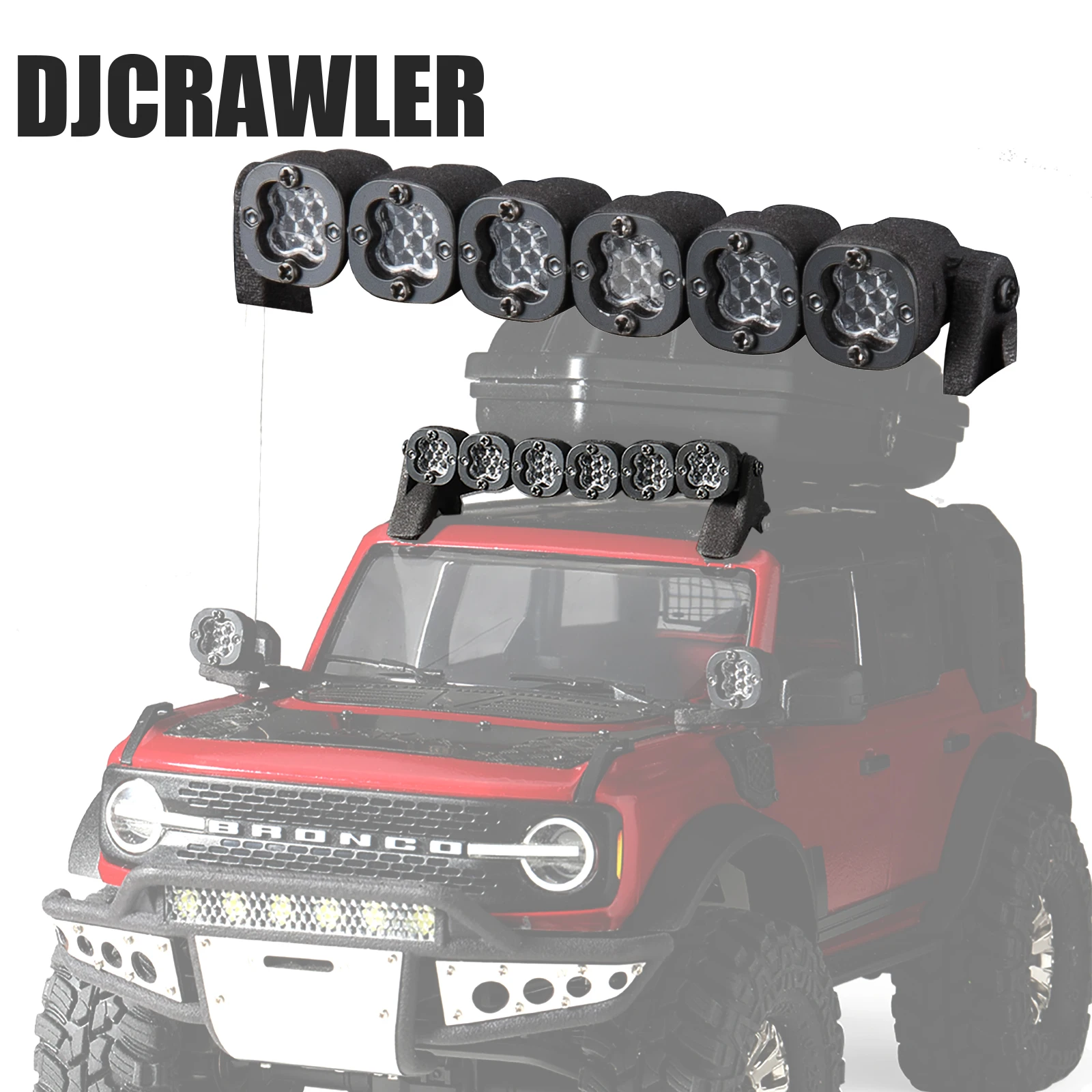 DJ 1/18 KIT Accessories Window Net Anti-scratch Strip Chassis Armor Hood for TRX-4M Bronco Modified Car TRX4M Upgrade Parts