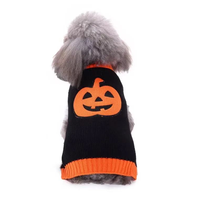 Halloween Pumpkin Pet Dog Sweater  Shipping All Saints' Day Winter Apparel Animal Pattern Dogs Clothes