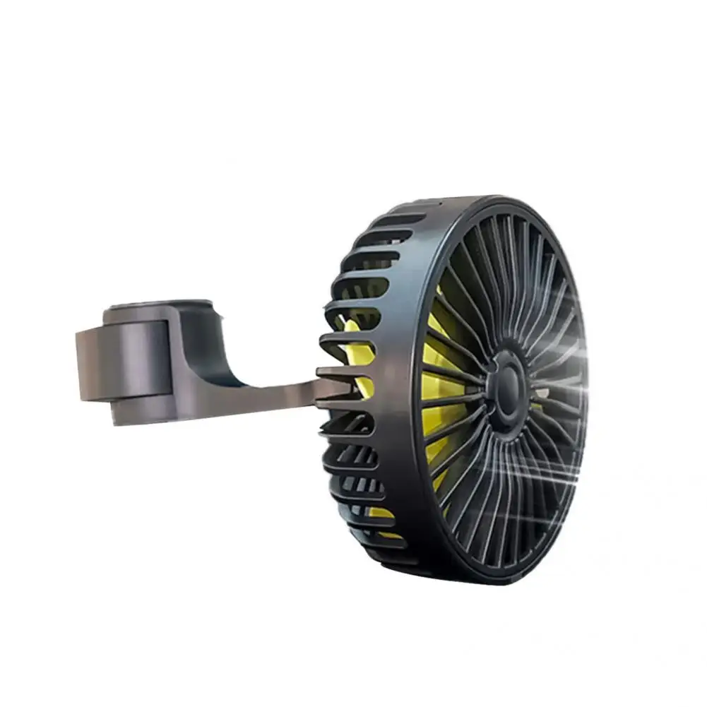 Two-head 360 Degrees Rotation ABS Two Heads Suction Cup Vehicle Fan Easy-carrying Creative Design Vehicle Fan for SUV