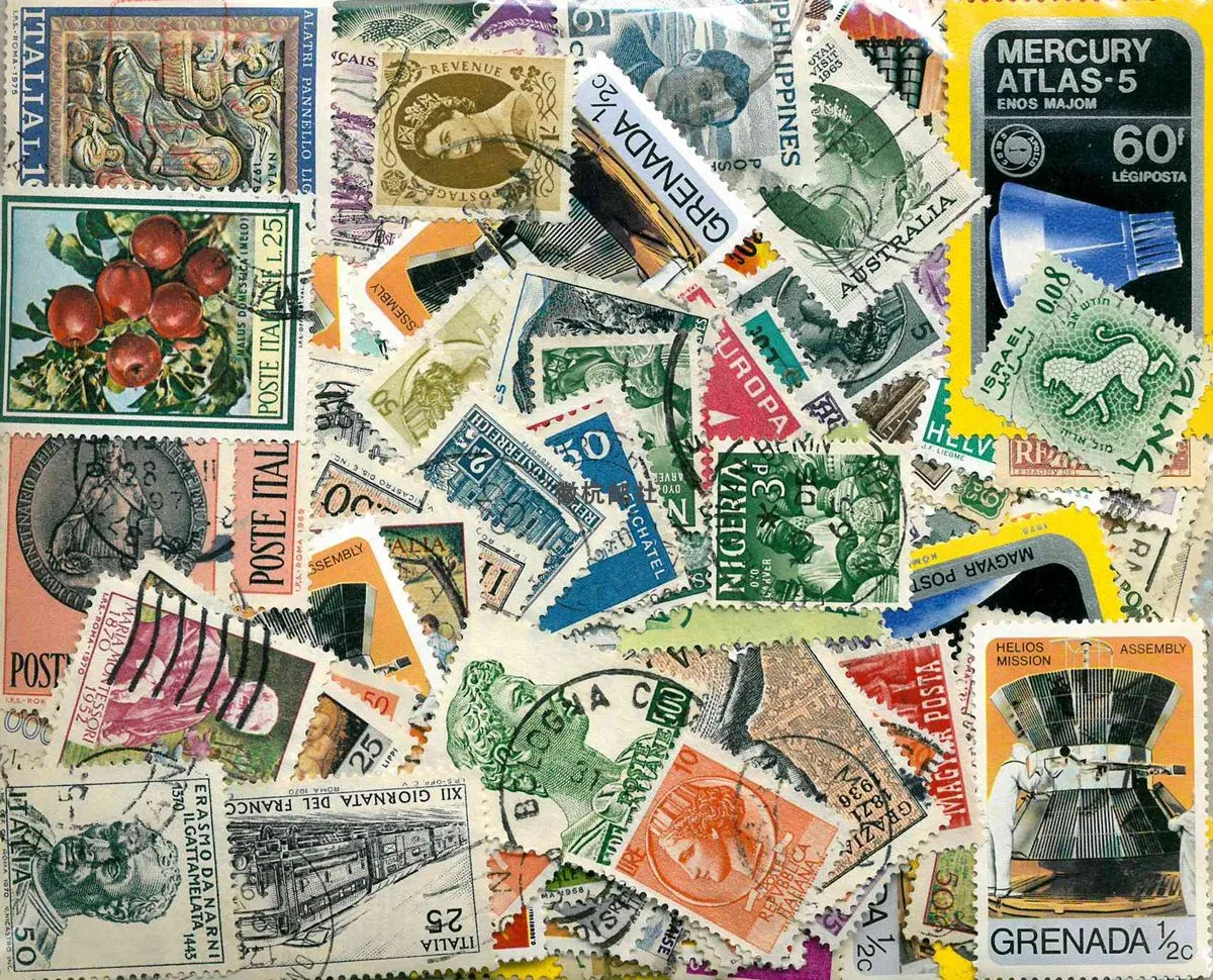 300 verschiedene Briefmarken zum Sammeln, echte gestempelte Briefmarken mit verschiedenen Themen, Retro-Sammelmaterial für Briefmarken, Sammlungsmaterial für Scrapbook – Detail 6