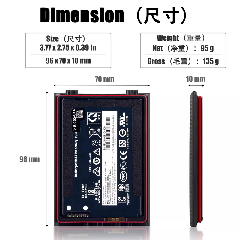 CT45-BTSC CT40 CT50 CT40XP 45XP CT45-LIN-G Lithium Battery Pack