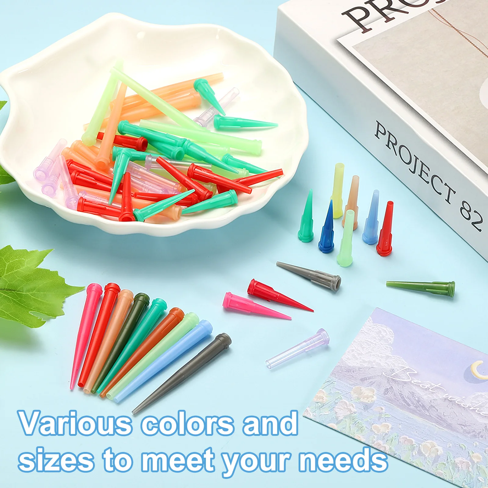 20/50Pcs Blunt Tip Tapered Dispensing Needle TT Adhesive Dispensing Tip for Refilling Liquid Inks Adhesives Glue
